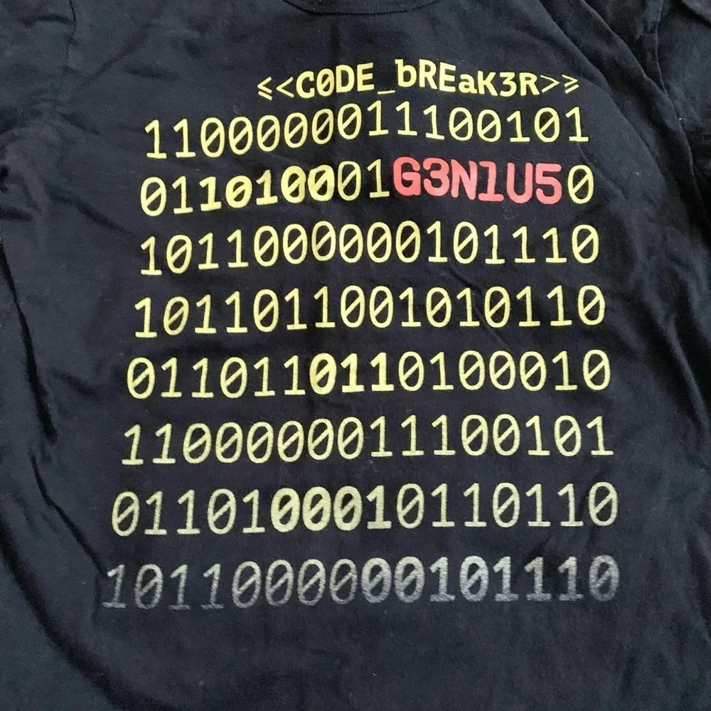 Children’s Place | Long Sleeve Top Black Shirt Coding Yellow Genius Red